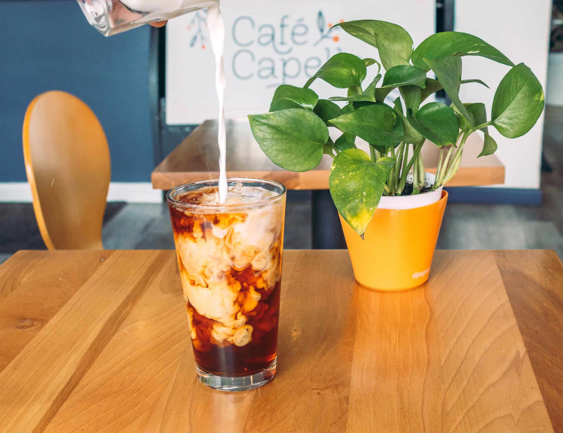 Serving Unique Coffee Drink at Cafe Capello